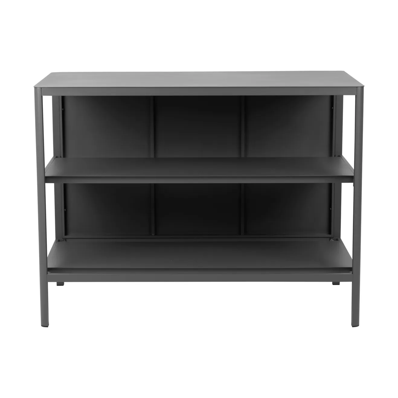 Kelia Outdoorküche Bank mit Regalen, Anthrazit, 121x91x64 cm Brafab