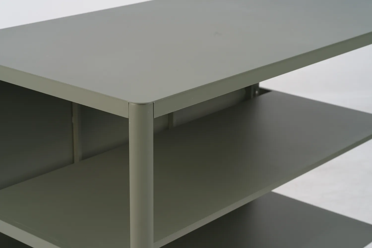 Kelia Outdoorküche Bank mit Regalen, Nordic green, 121x91x64 cm Brafab