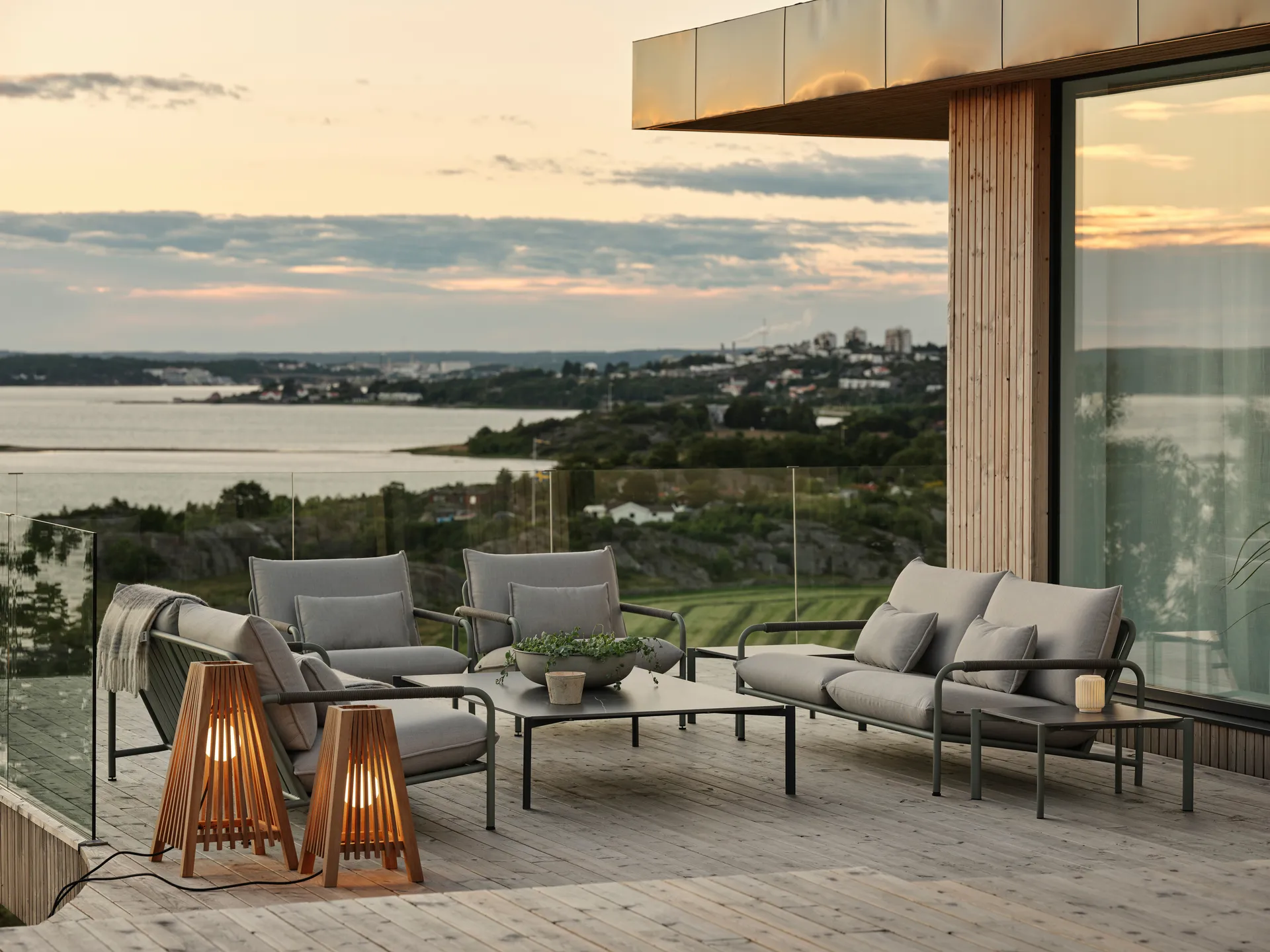 Lerberget 2,5-Sitzer Sofa, Grün-Asche Brafab