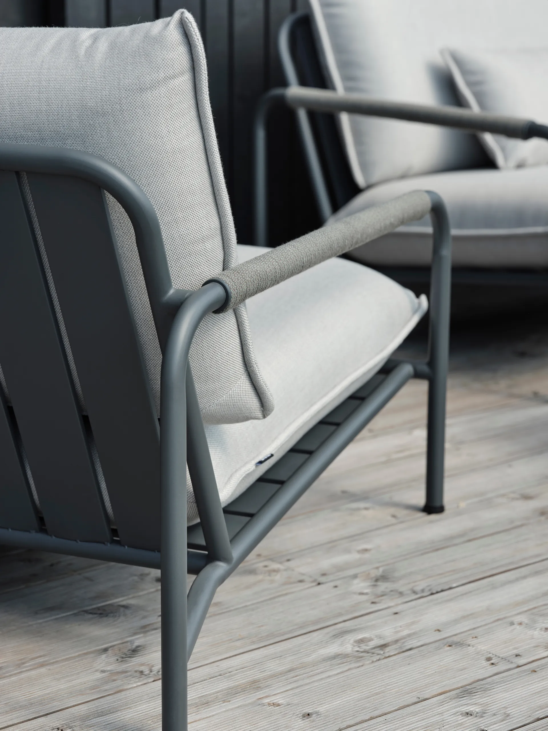 Lerberget Loungesessel, Anthracite-Asche Brafab