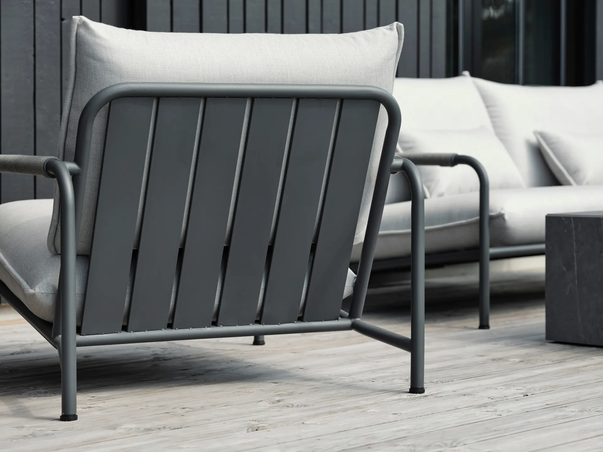 Lerberget Loungesessel, Anthracite-Asche Brafab