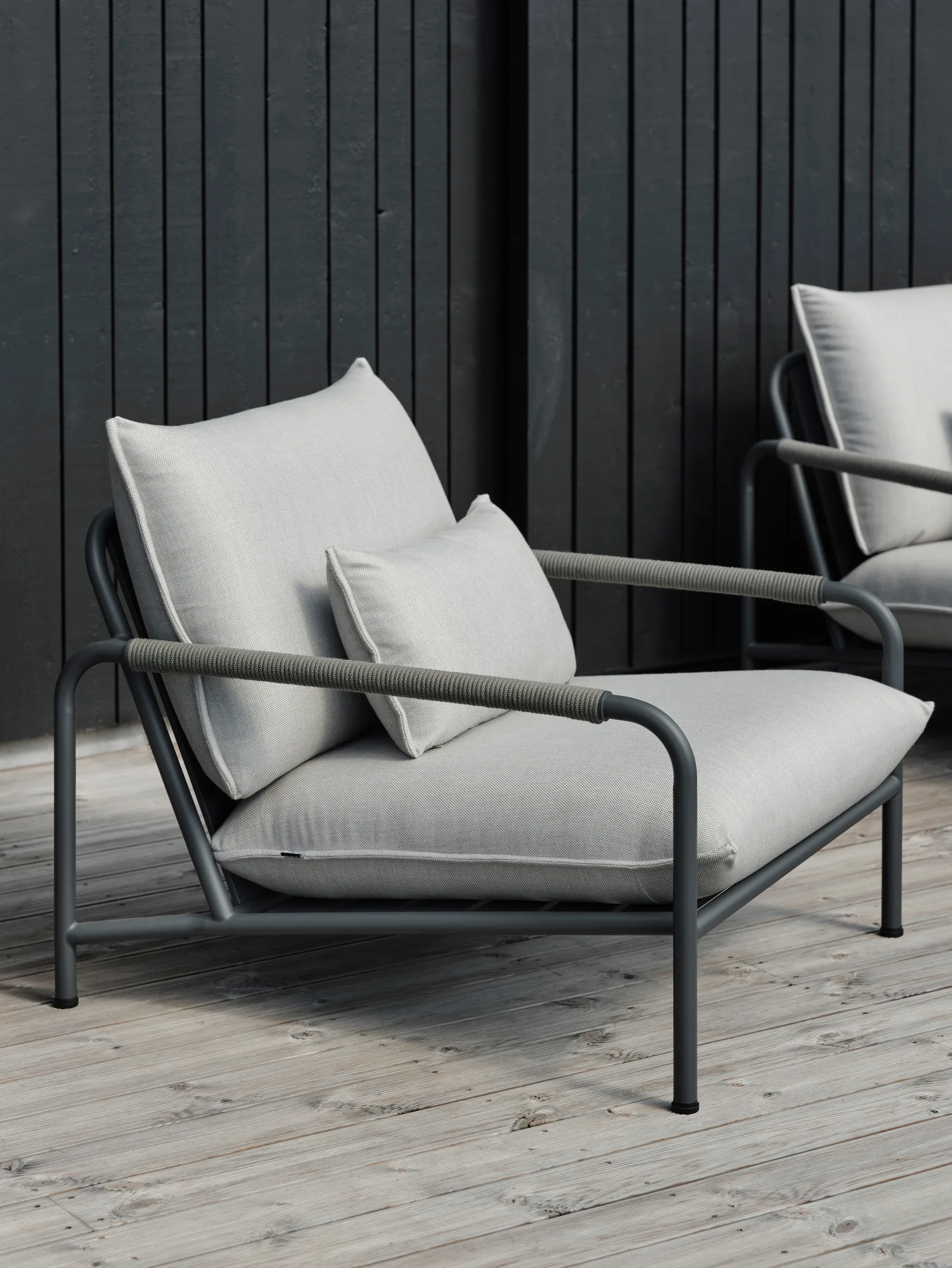 Lerberget Loungesessel, Anthracite-Asche Brafab