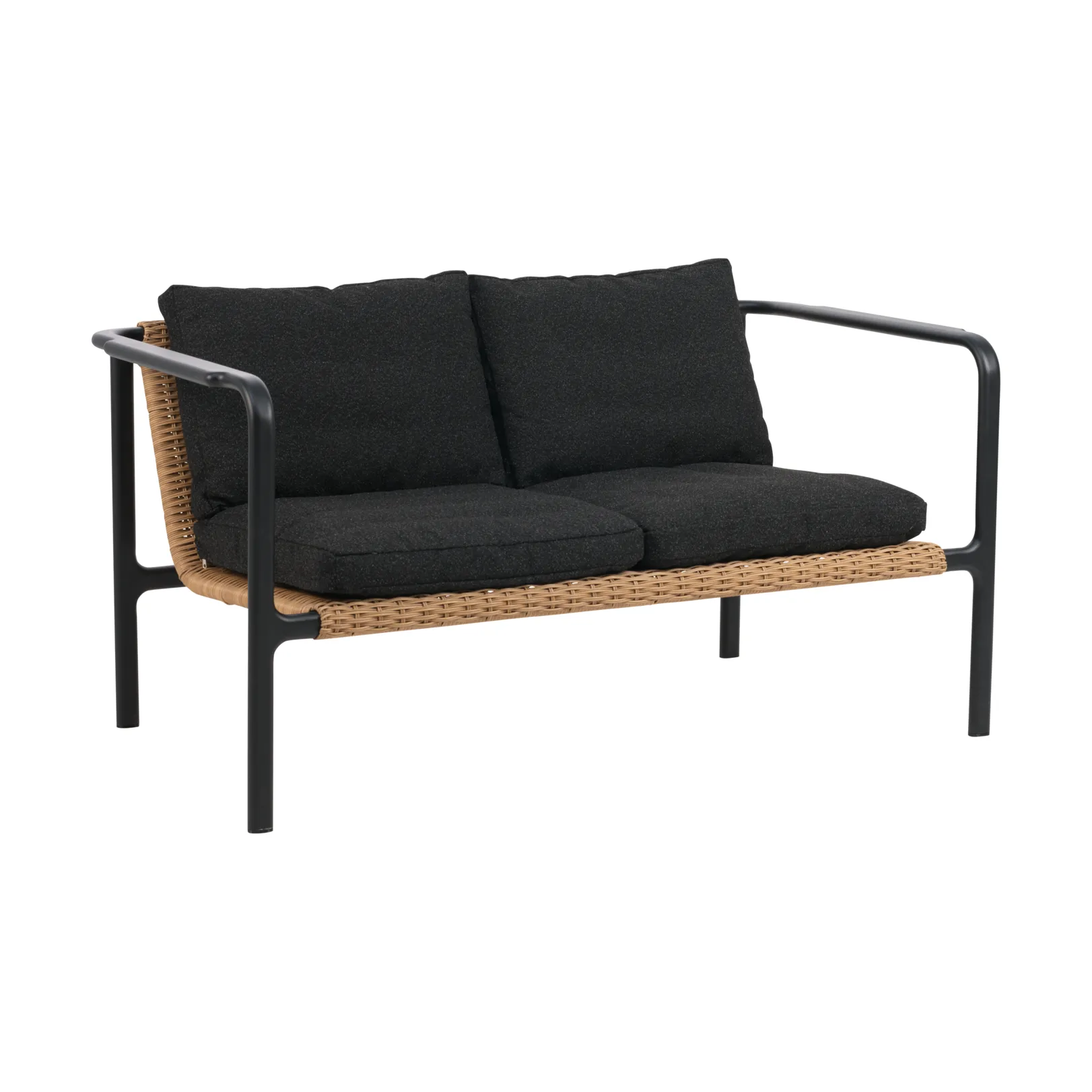 Motty Sofa, Schwarz-teddy black, 2-sitzig Brafab