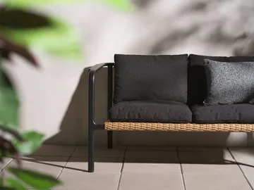 Motty Sofa - Schwarz-teddy black, 2-sitzig - Brafab