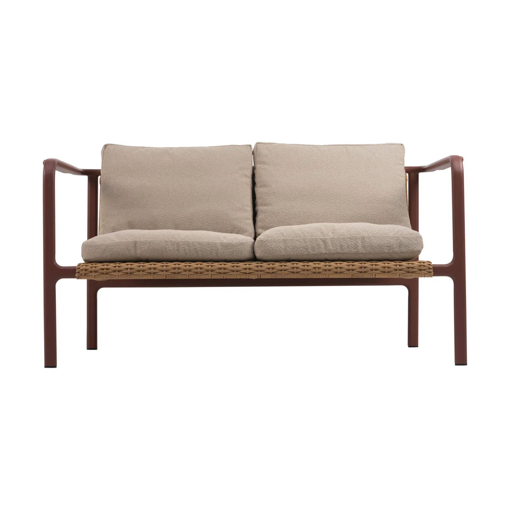 Motty Sofa, Zin red-teddy beige, 2-sitzig Brafab