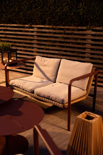 Motty Sofa - Zin red-teddy beige, 2-sitzig - Brafab