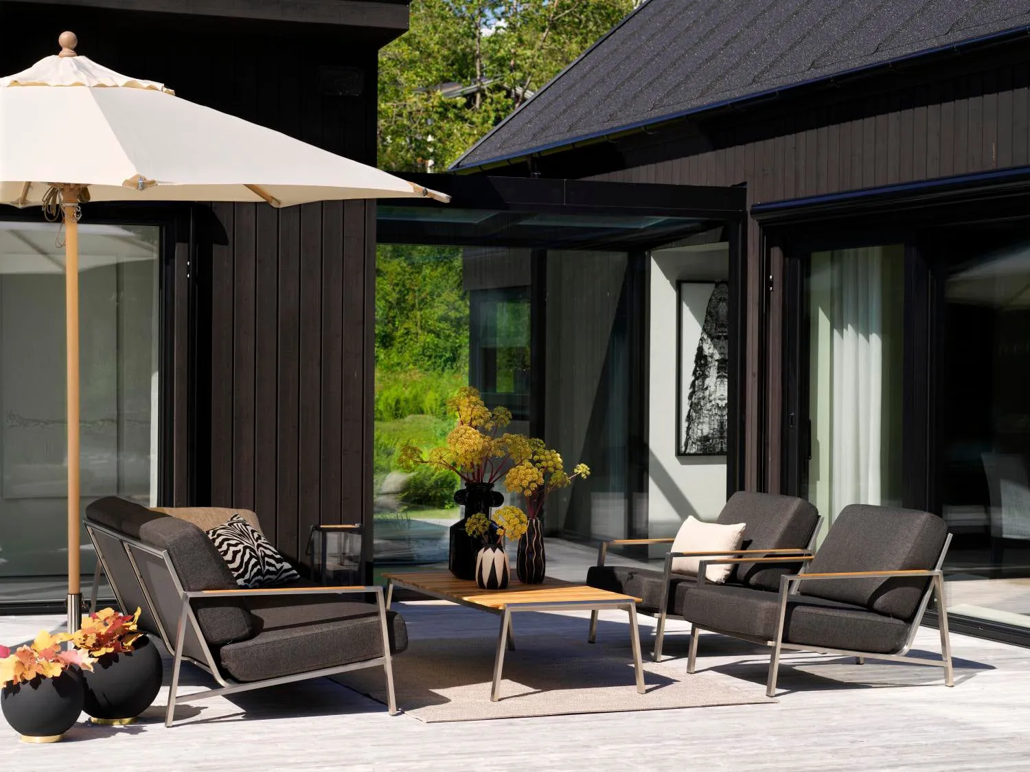 Naos Sessel, Edelstahl-nearly black Brafab