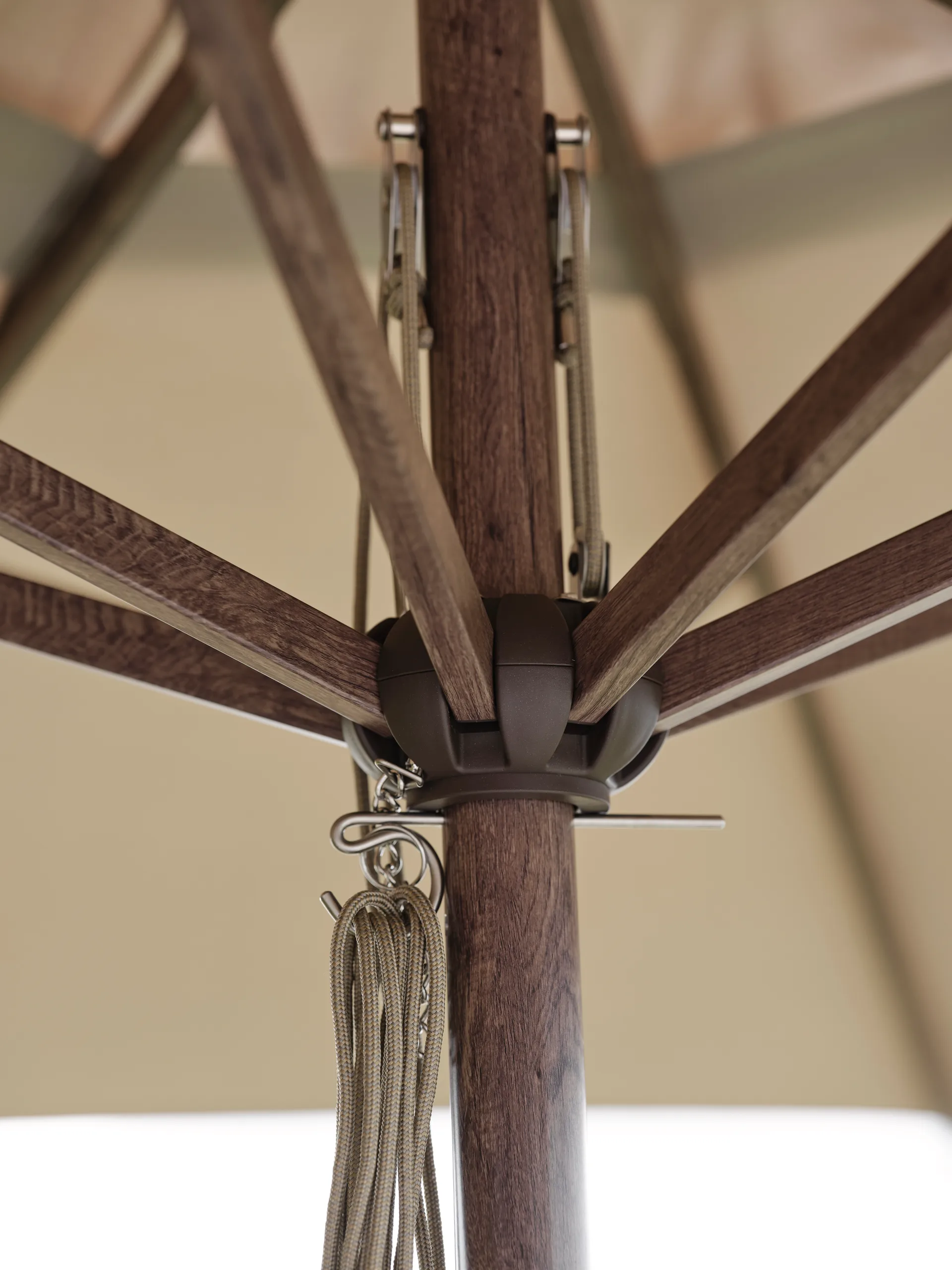 Paliano Sonnenschirm, Braun-taupe 300 cm Brafab