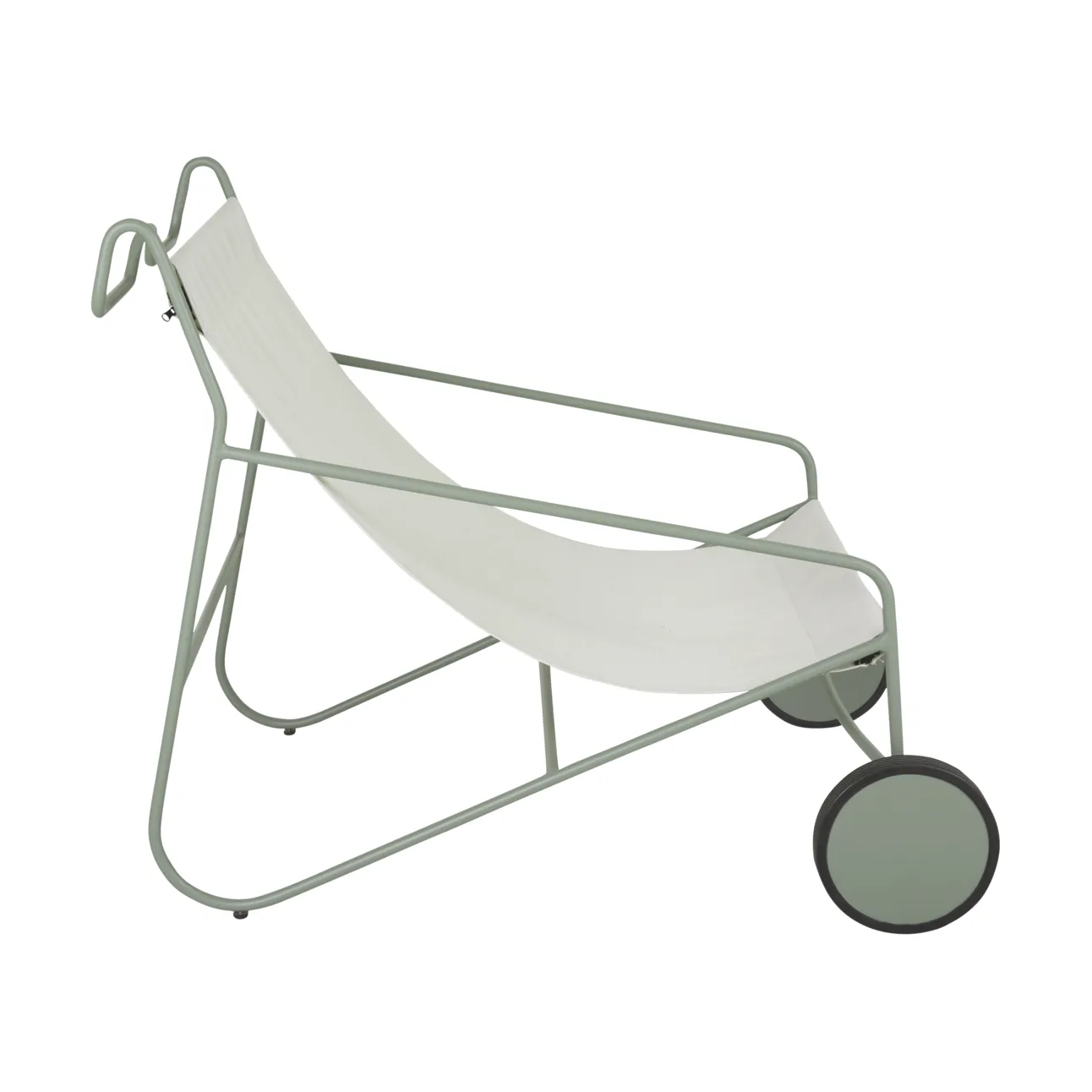 Poul Chair Lounge-Sessel, Dusty green-vit Brafab