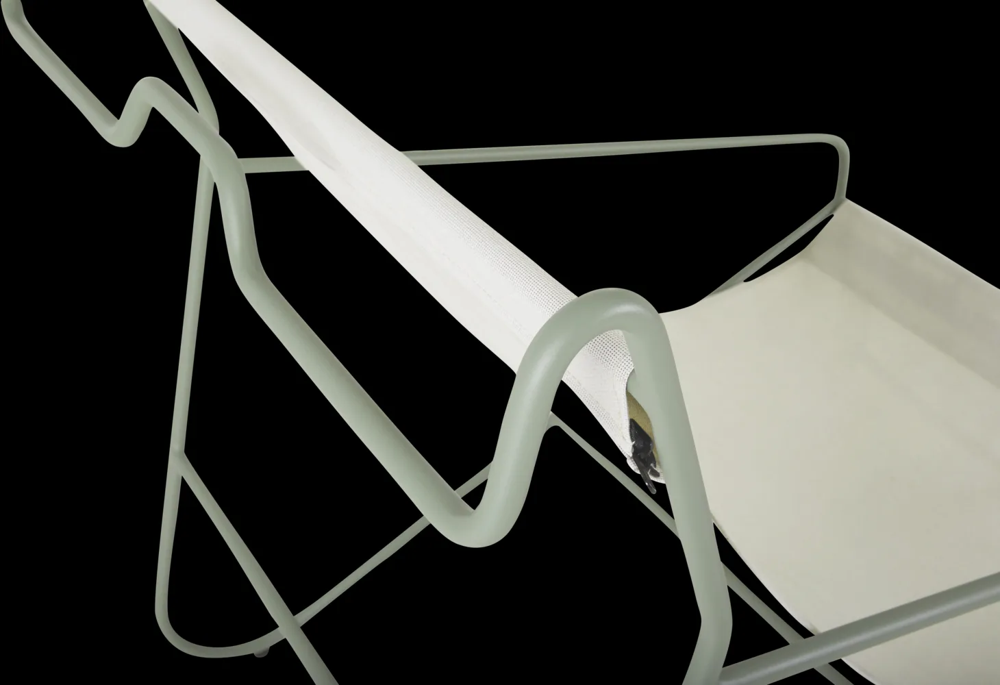 Poul Chair Lounge-Sessel, Dusty green-vit Brafab