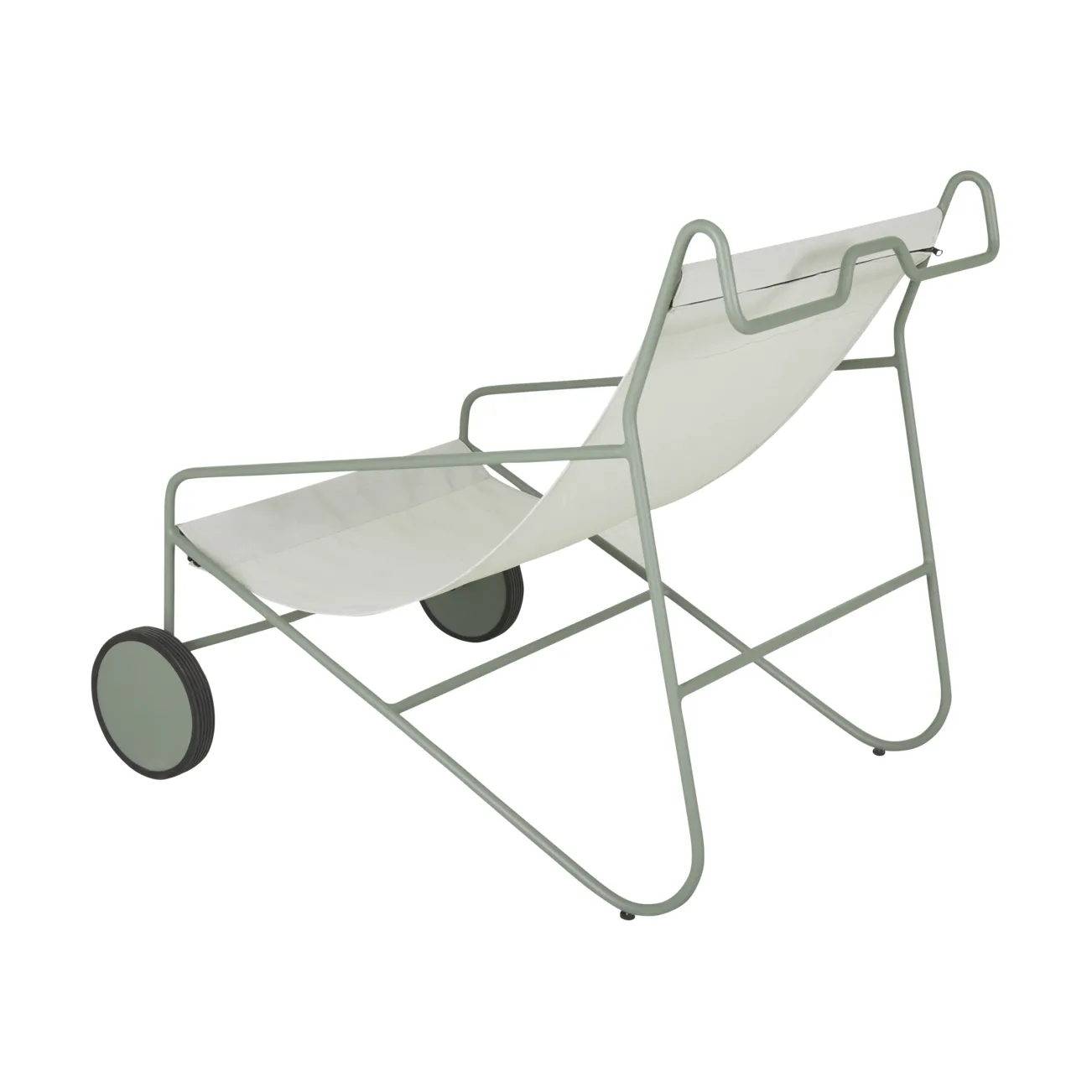Poul Chair Lounge-Sessel, Dusty green-vit Brafab