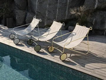 Poul Chair Loungefauteuil - Dusty green-vit - Brafab