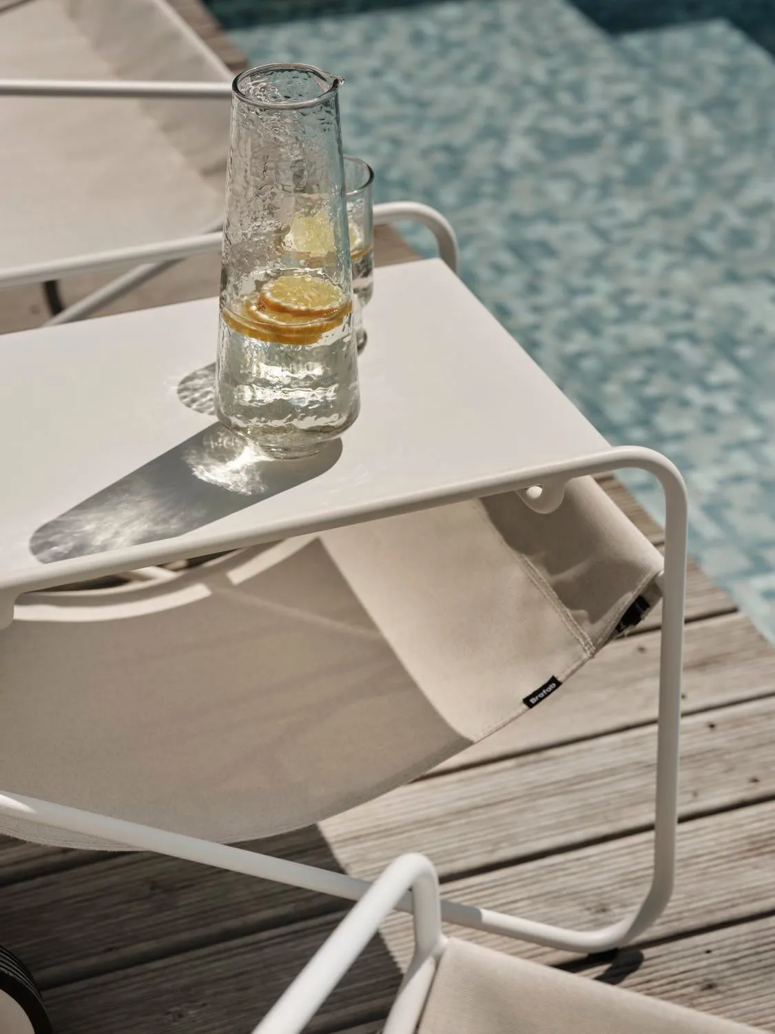 Poul Table Beistelltisch, White-off white, 72x44 cm Brafab