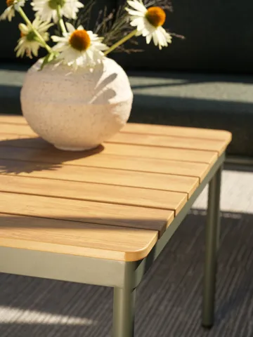 Reno Couchtisch - Nordic green-natural wood, 110x70 cm - Brafab