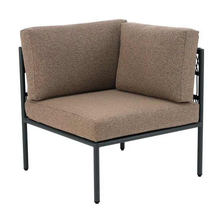 Reno Modulsofa - Schwarz-raw peanut, Ecke - Brafab