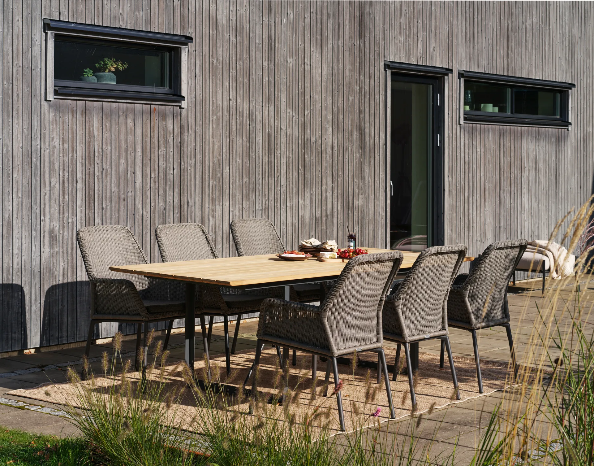 Shad Esstisch 240 cm teak-anthracite,  Brafab