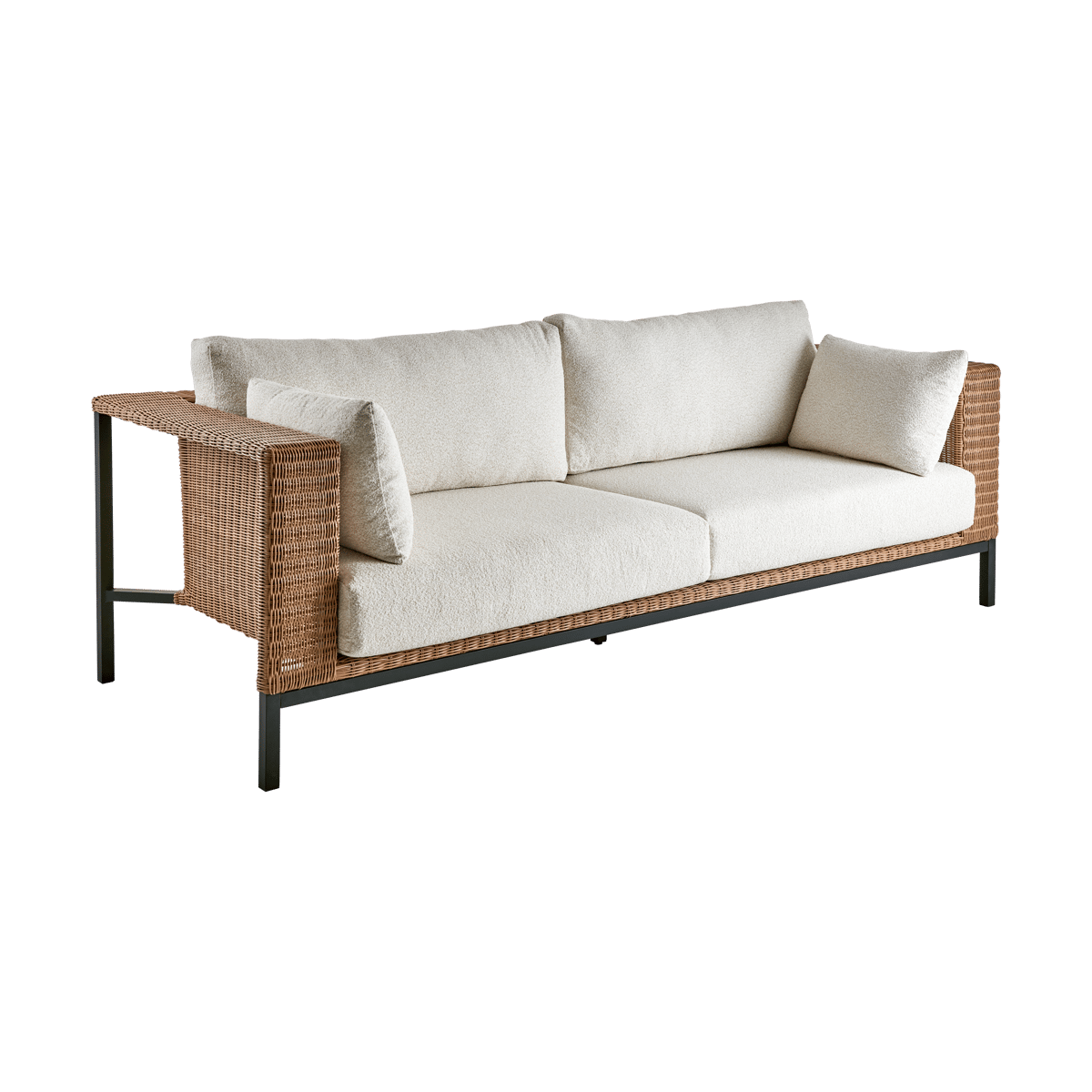Brafab Shell Sofa Teddy rice-schwarz