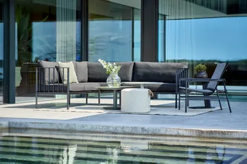 Upper Ecksofa - Schwarz-teddy black - Brafab