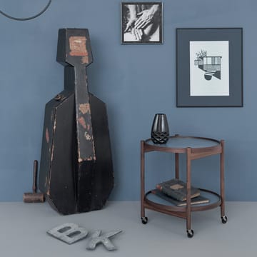 Bølling Tray Table model 50 Servierwagen - clay, Eichengestell schwarz lackiert - Brdr. Krüger