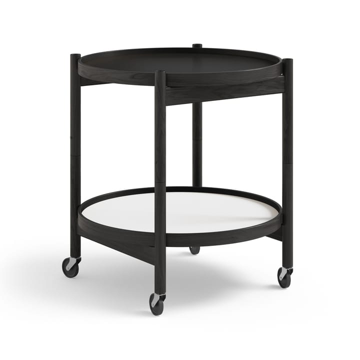 Bølling Tray Table model 50 Servierwagen - Sockel, Eichengestell schwarz lackiert - Brdr. Krüger