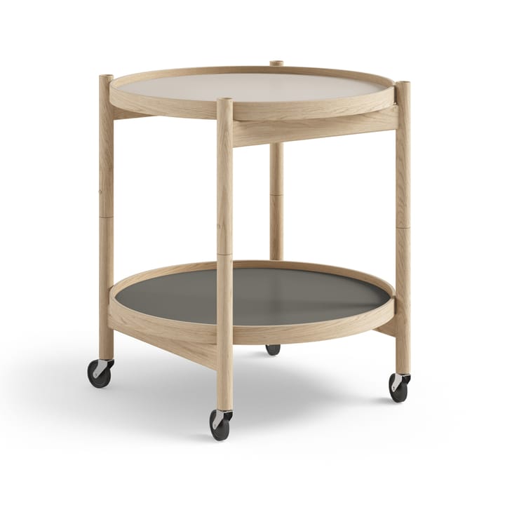 Bølling Tray Table model 50 Servierwagen - stone, unbehandeltes Eichengestell - Brdr. Krüger