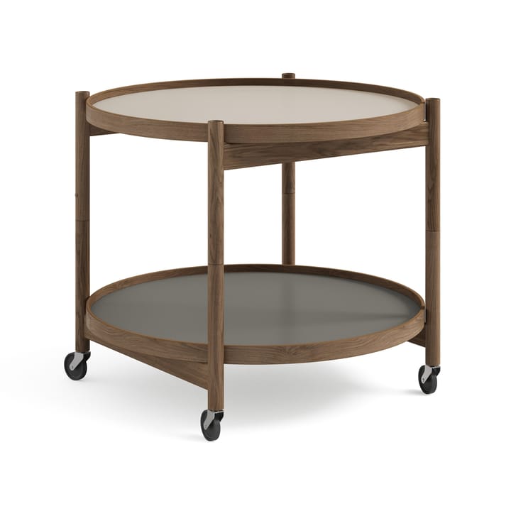 Bølling Tray Table model 60 Servierwagen - Stone, Eichenstativ rauch geölt - Brdr. Krüger