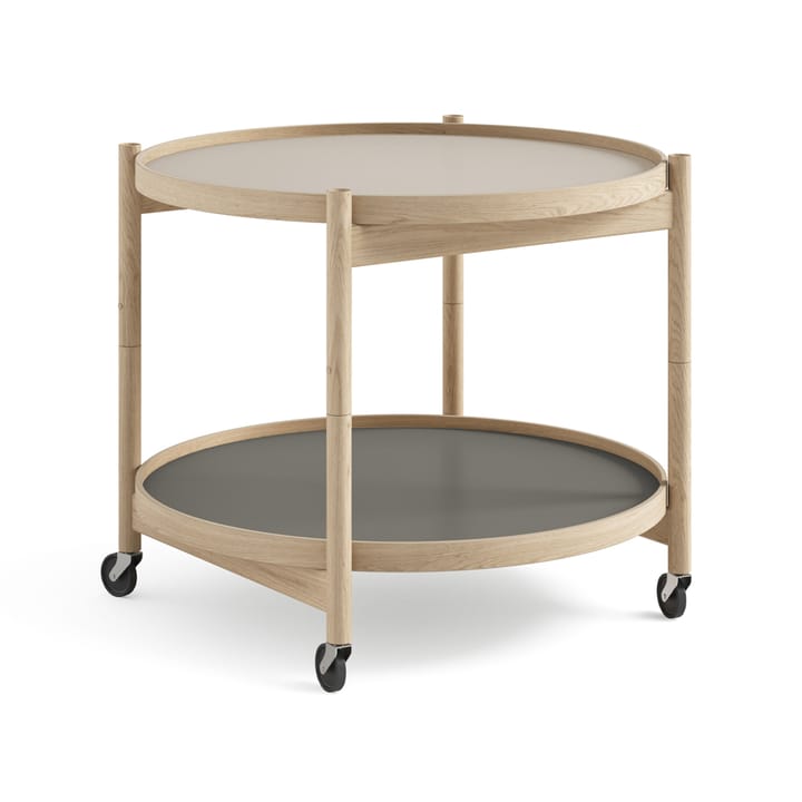 Bølling Tray Table model 60 Servierwagen - stone, unbehandeltes Eichengestell - Brdr. Krüger