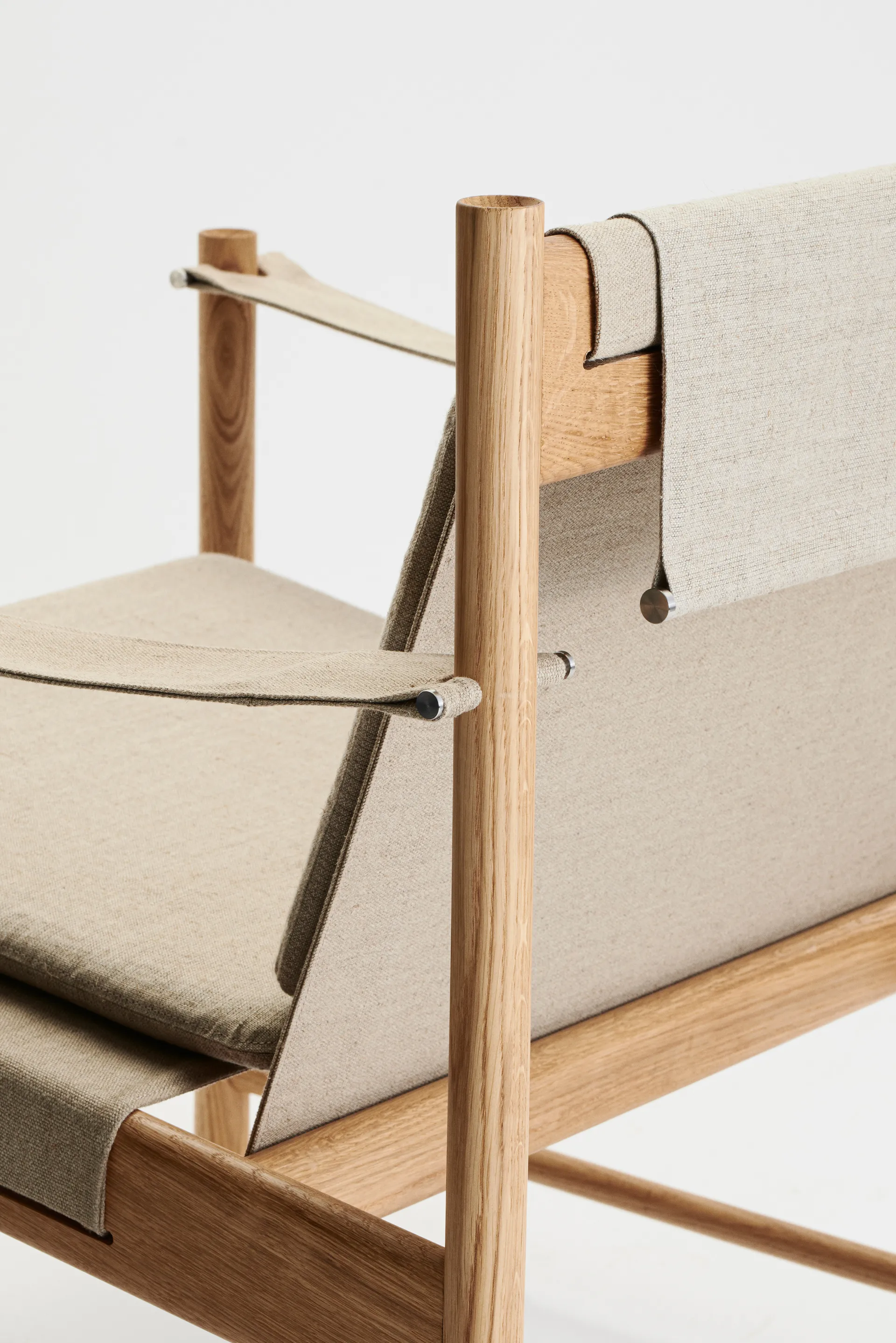 HB Loungestuhl, Eiche geölt-Canvas natur Brdr. Krüger