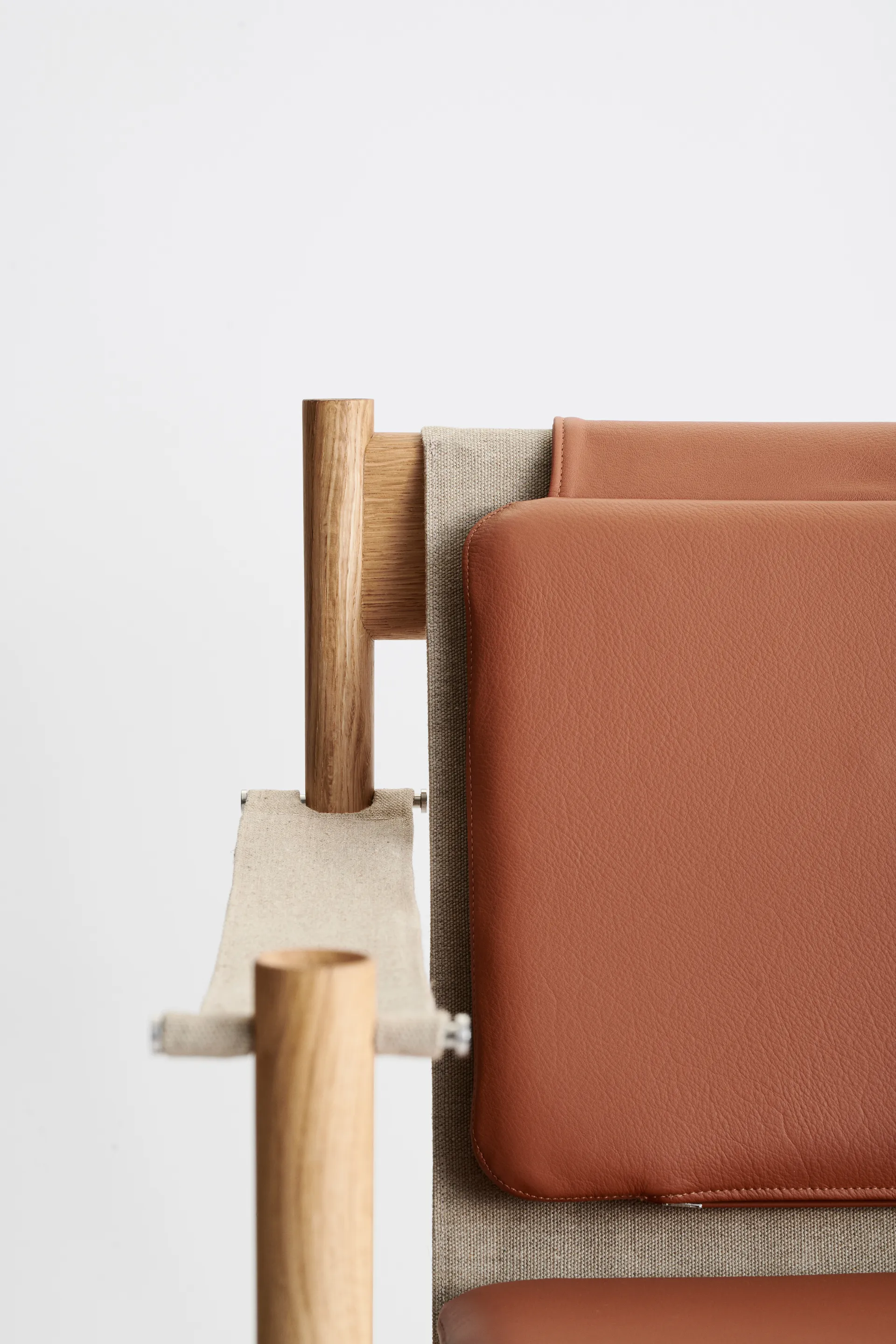 HB Loungestuhl, Eiche geölt-Leder brandy Brdr. Krüger