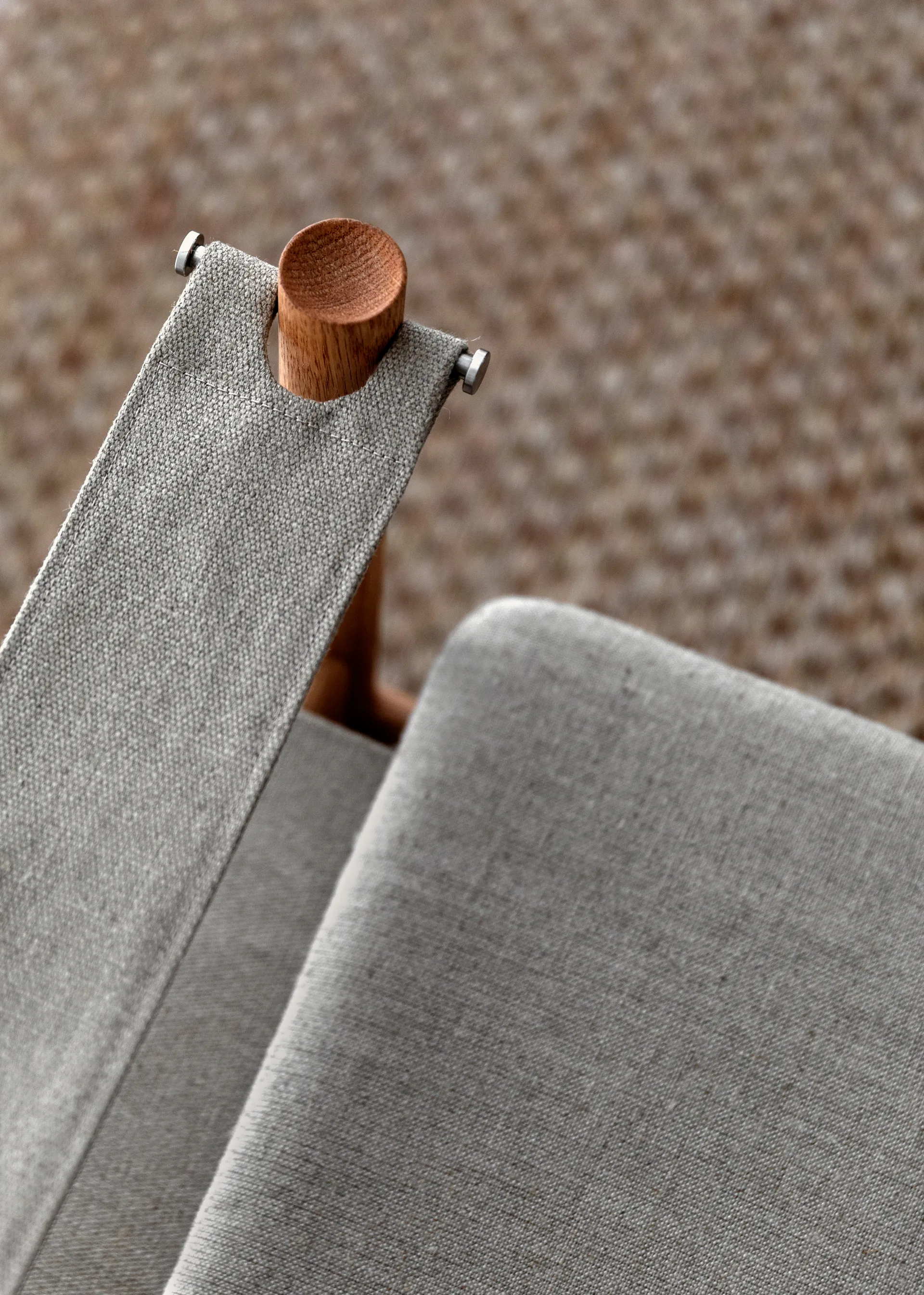 HB Loungestuhl, Eiche geräuchert-Canvas natur Brdr. Krüger