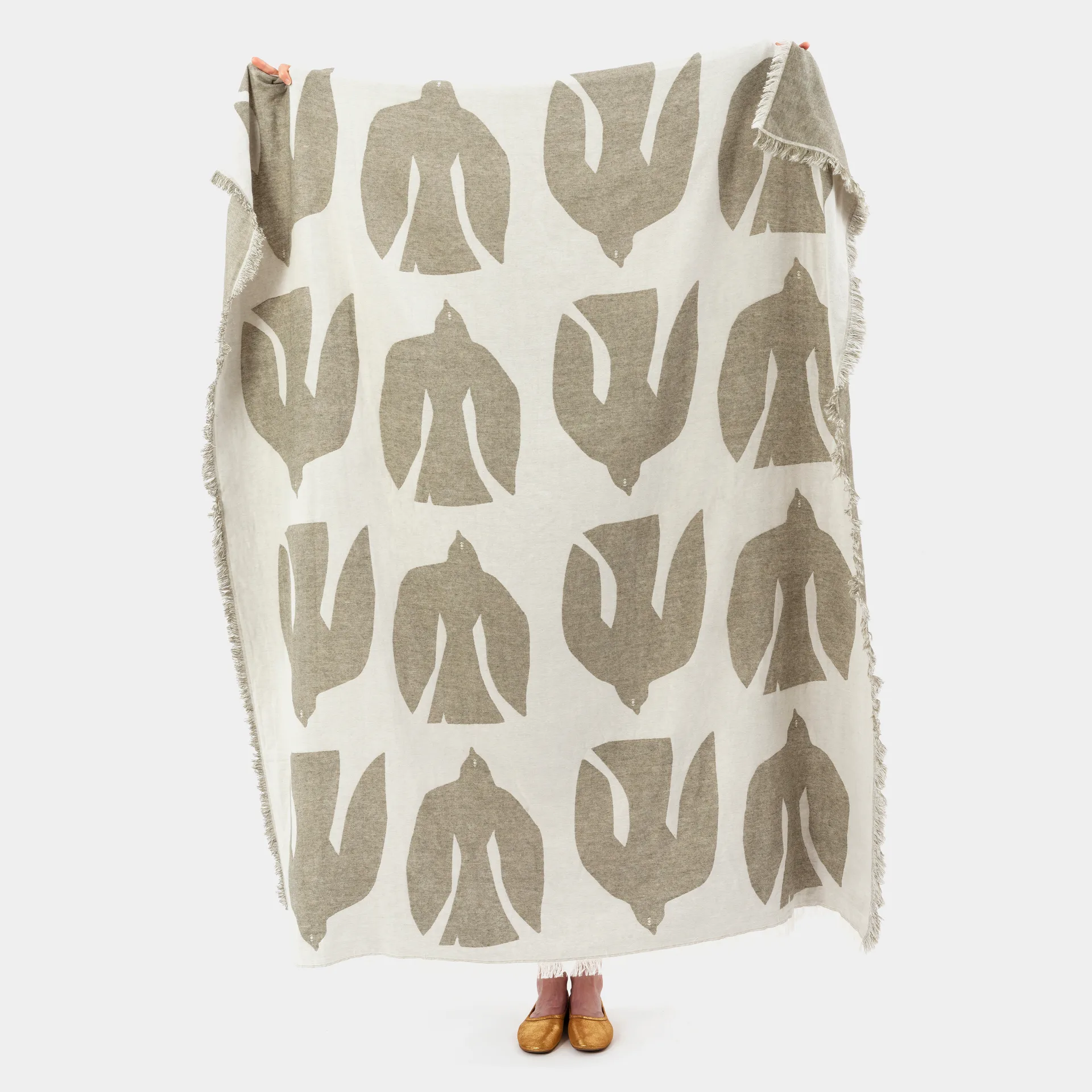 Early bird Wolldecke 130 x 170cm, Olive Brita Sweden