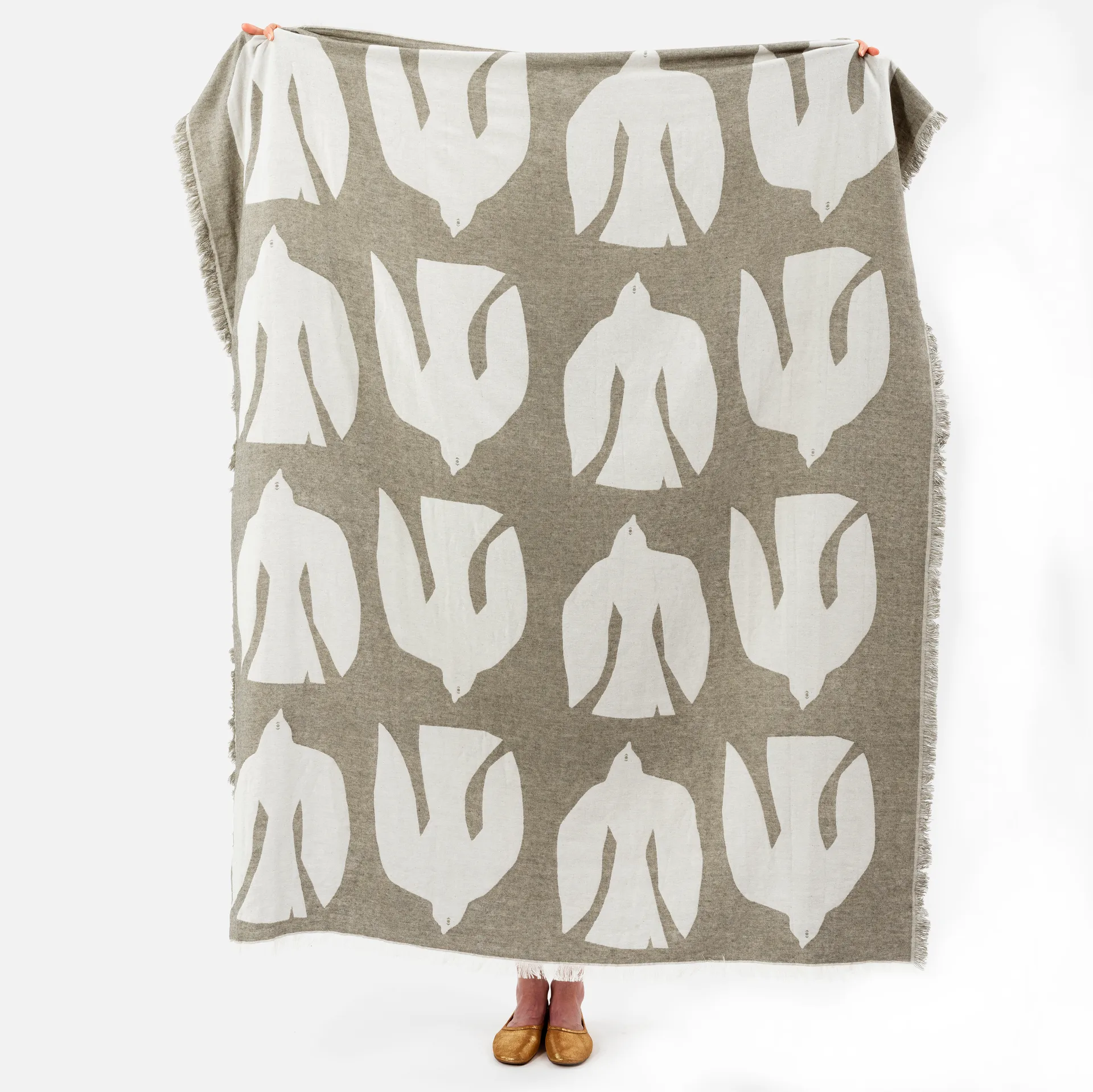 Early bird Wolldecke 130 x 170cm, Olive Brita Sweden