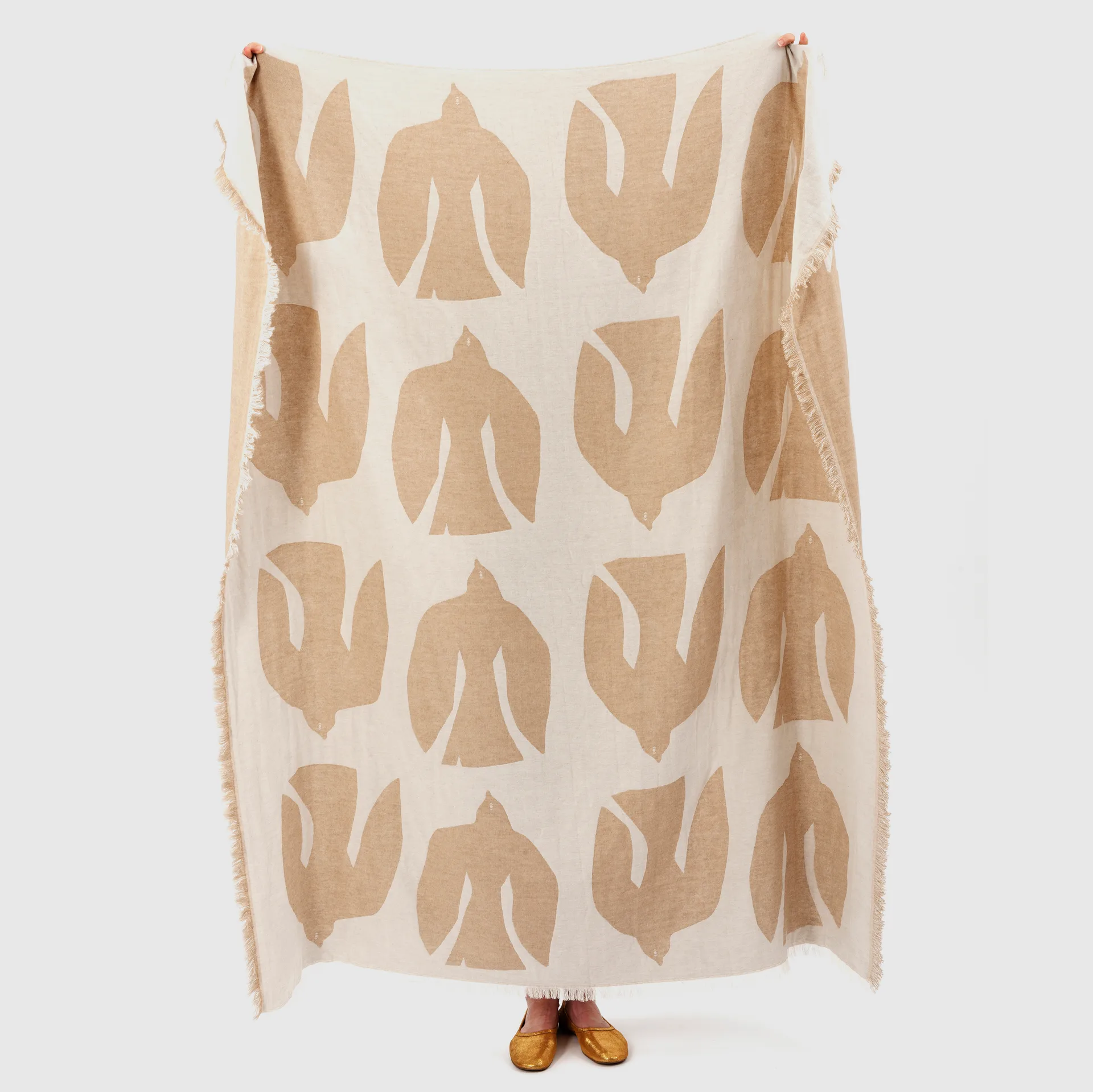 Early bird Wolldecke 130 x 170cm, Sand Brita Sweden