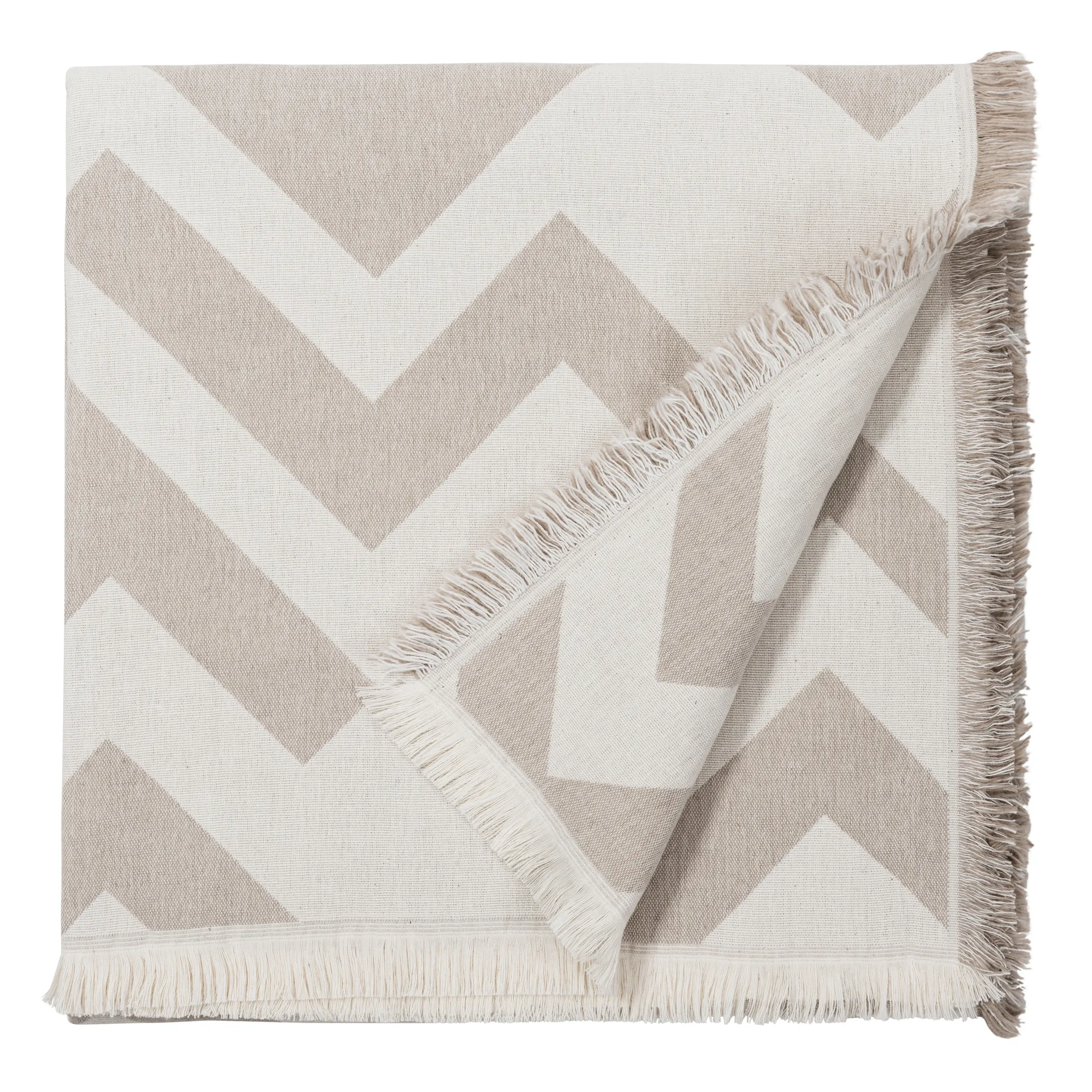 Florens Baumwolldecke, Greige (beige) Brita Sweden