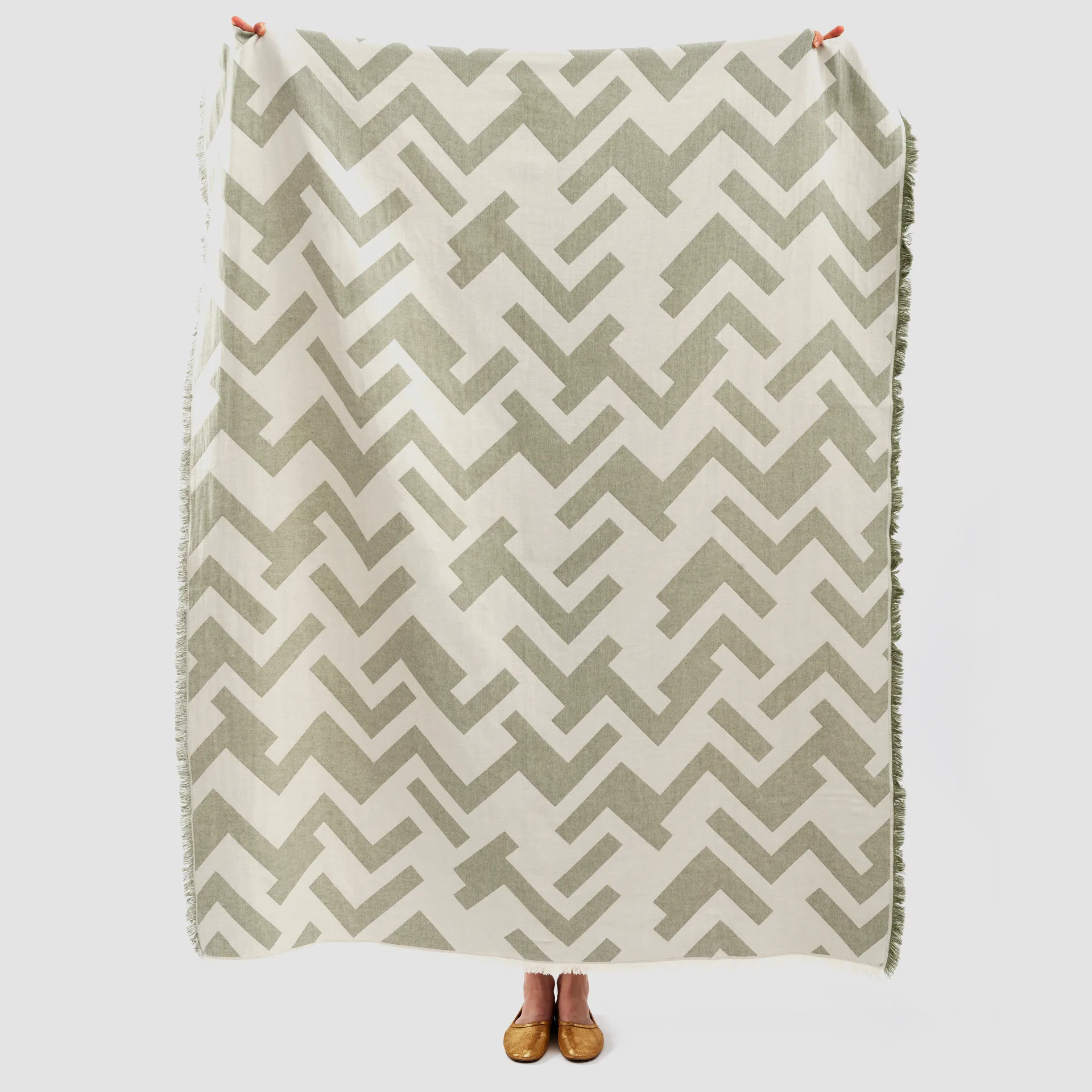 Florens Baumwolldecke, Sage (hellgrau) Brita Sweden