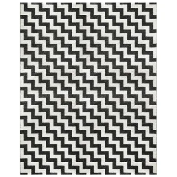 Gunnel großer schwarzer Teppich - 150 x 200cm - Brita Sweden