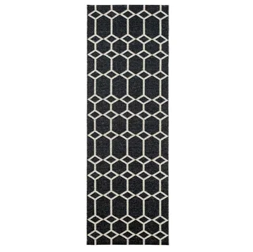 Ingrid schwarzer Teppich - 70 x 250cm - Brita Sweden