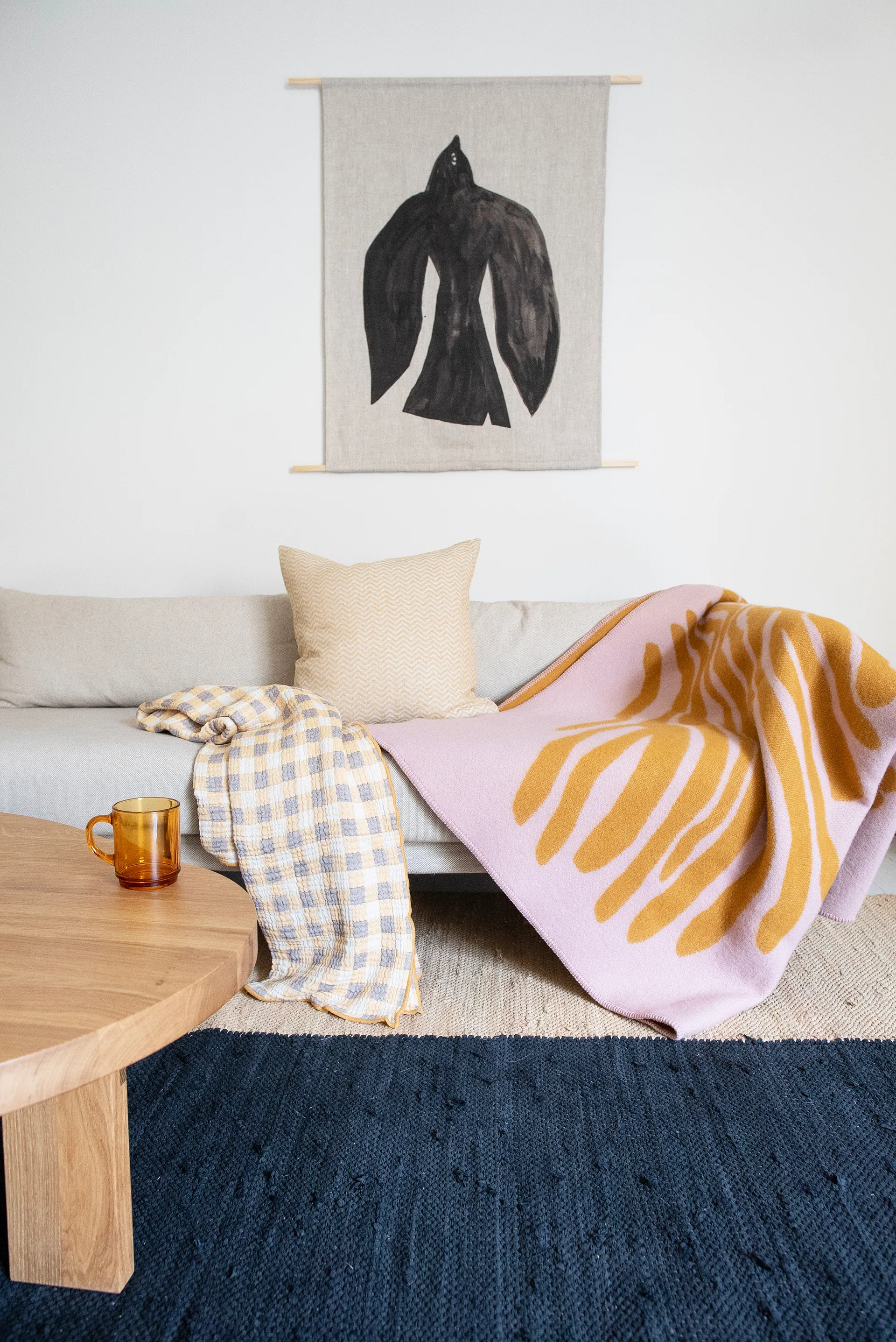 Pine Decke, Pink, 180x130 cm Brita Sweden