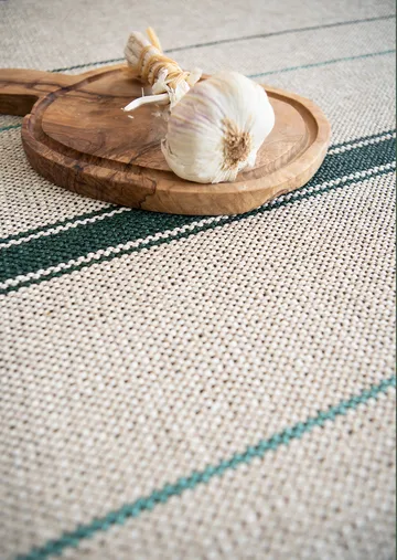 Trapeze Teppich emerald (Cremeweiß-Grün) - 80 x 300cm - Brita Sweden