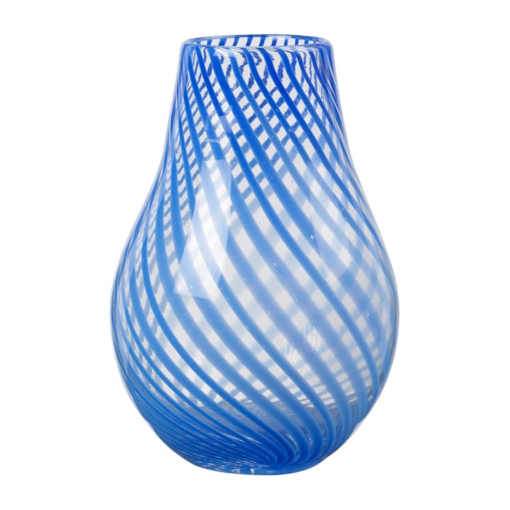 Ada Cross Stripe Vase 22,5cm - Intense blue - Broste Copenhagen