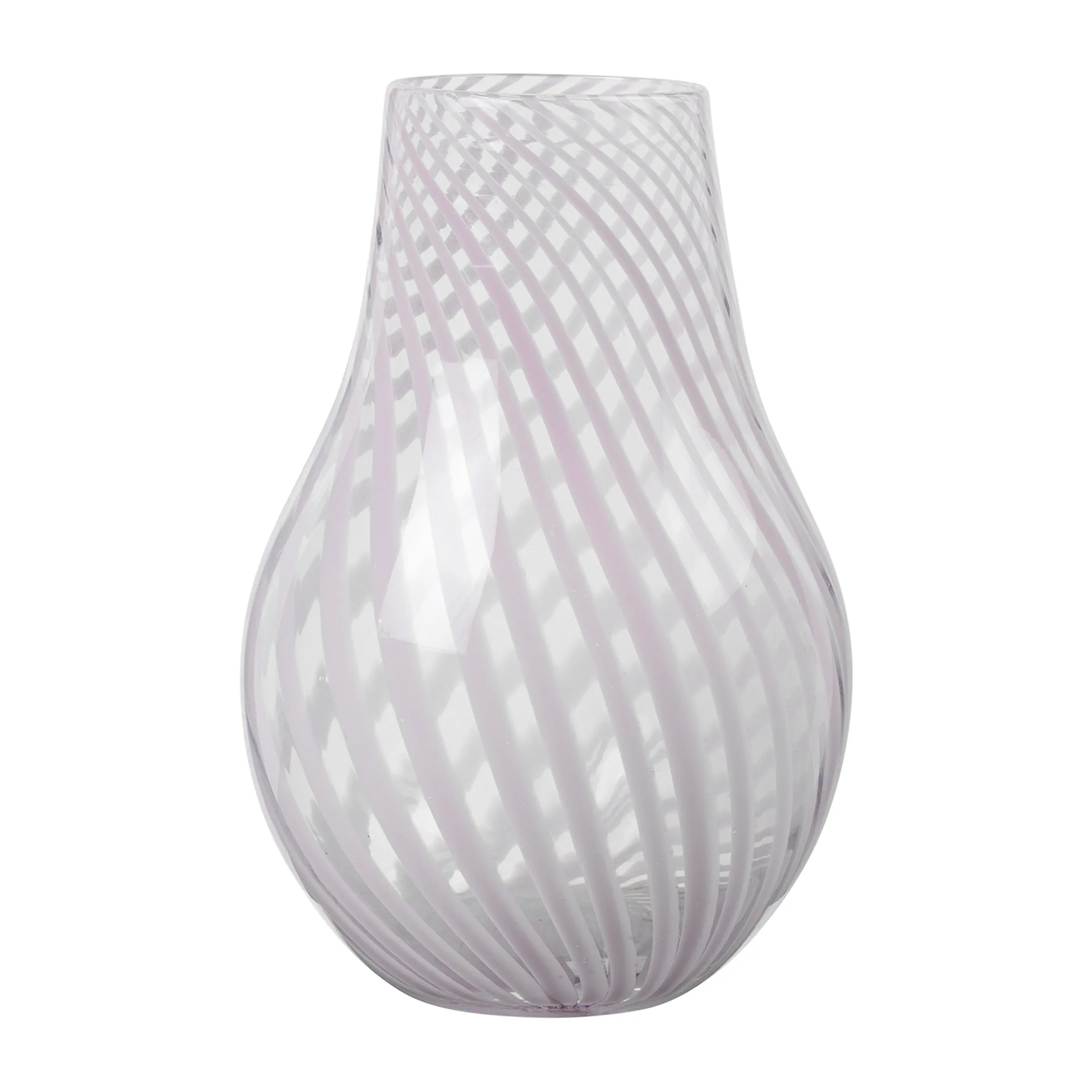 Ada Cross Stripe Vase 22,5cm, Lavender grey Broste Copenhagen
