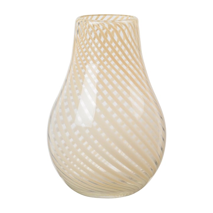 Ada Cross Stripe Vase 22,5cm - Light yellow - Broste Copenhagen