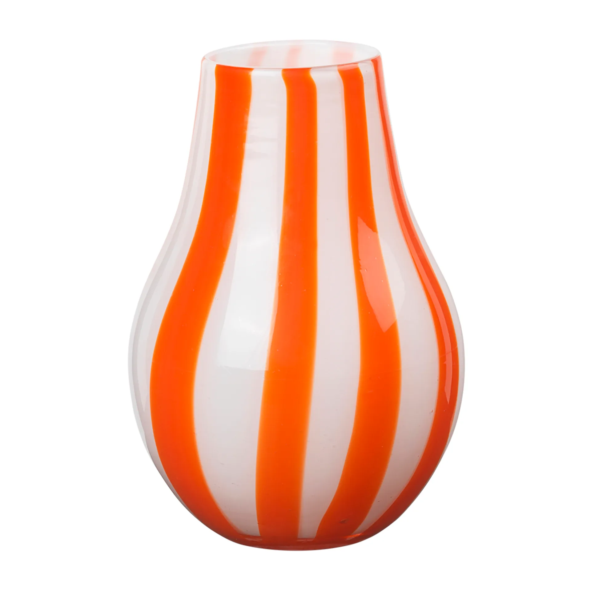 Ada Stripe Vase 22,5cm, Pumpkin orange Broste Copenhagen