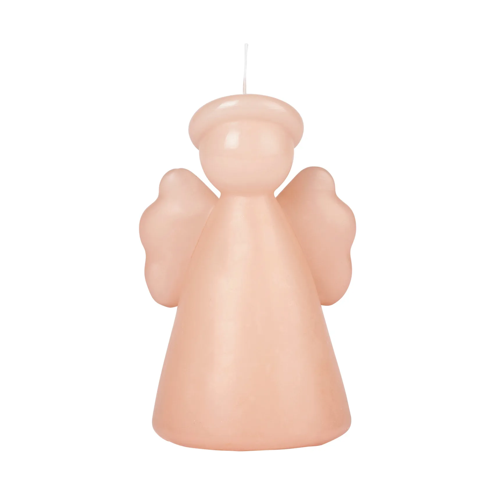 Angel sculpture Kerze 14 cm, Dusty peach rose Broste Copenhagen