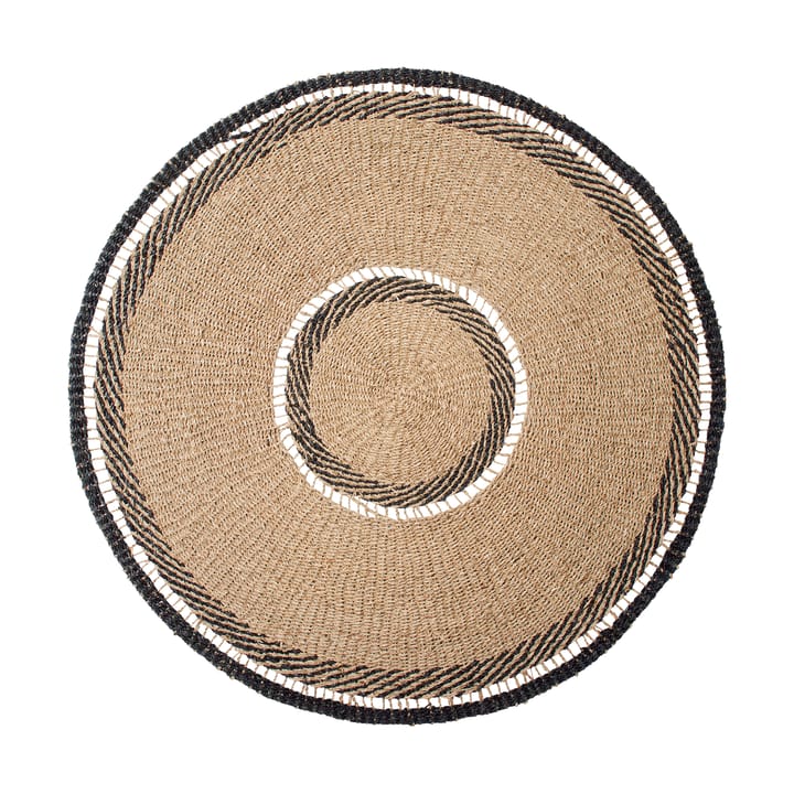 Anina Teppich Seetang Ø120cm - Natural-black - Broste Copenhagen