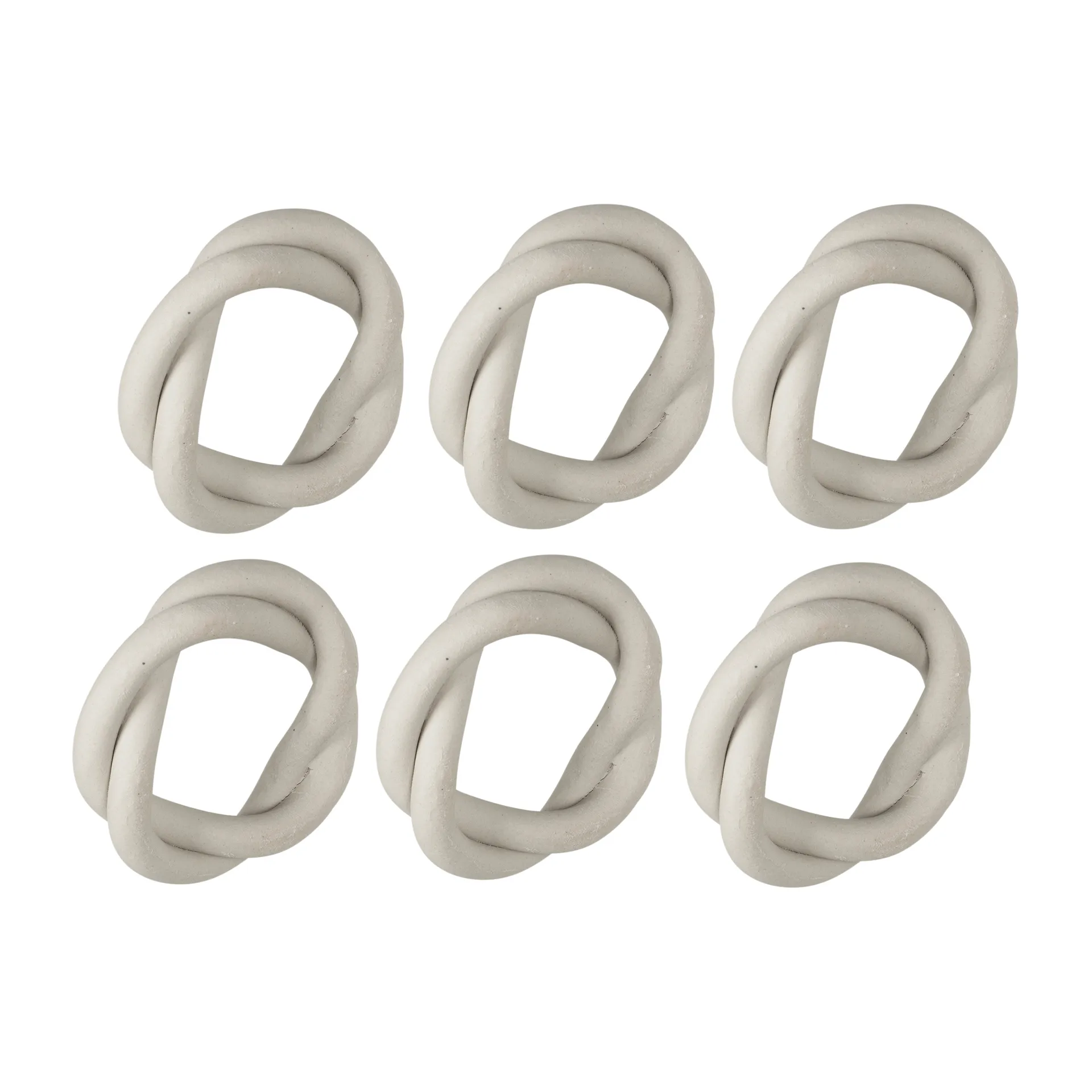 Braid Serviettenring Ø6,5cm 6er Pack, Light beige Broste Copenhagen
