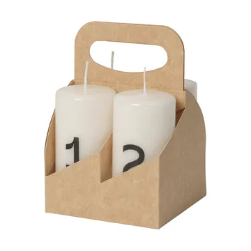 Broste Adventskerze - White-Black, 4-teilig - Broste Copenhagen