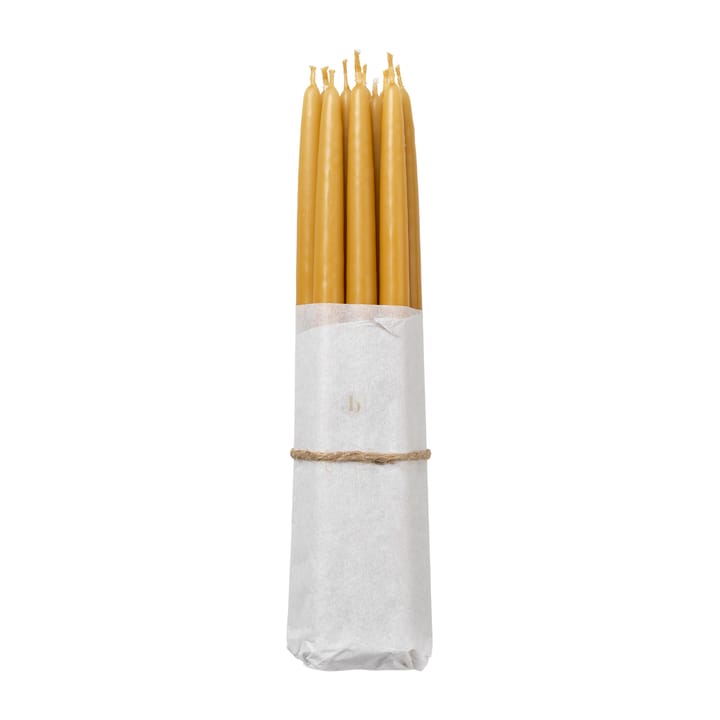 Broste Copenhagen gegossene Kerzen 10er Pack - Golden yellow - Broste Copenhagen