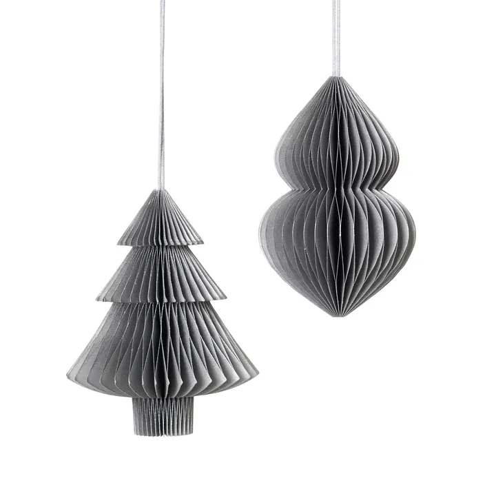 Christmas mix  Weihnachtsbaum-Dekoration 2 Teile. Silver - Broste Copenhagen