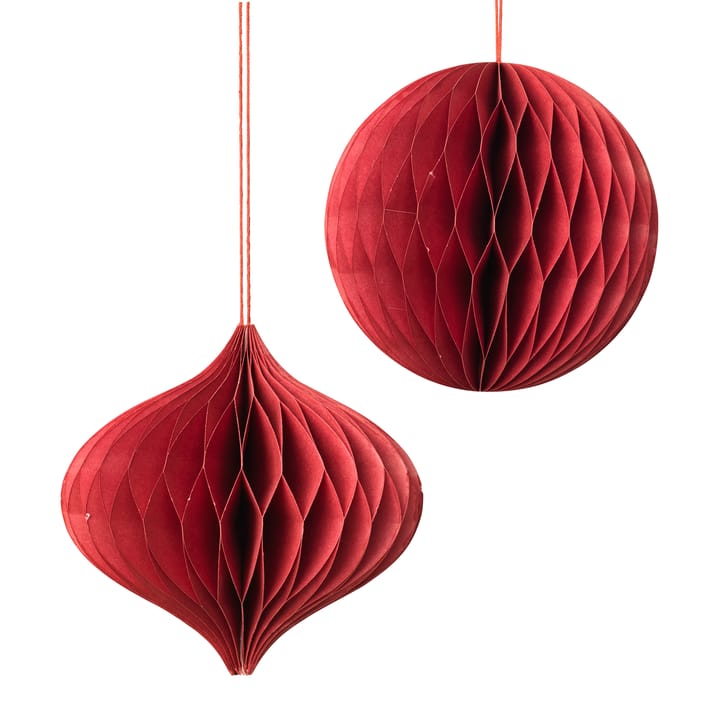 Christmas mix Weihnachtskugel-Weihnachtsdekoration 2 Teile Pompeian red Broste Copenhagen